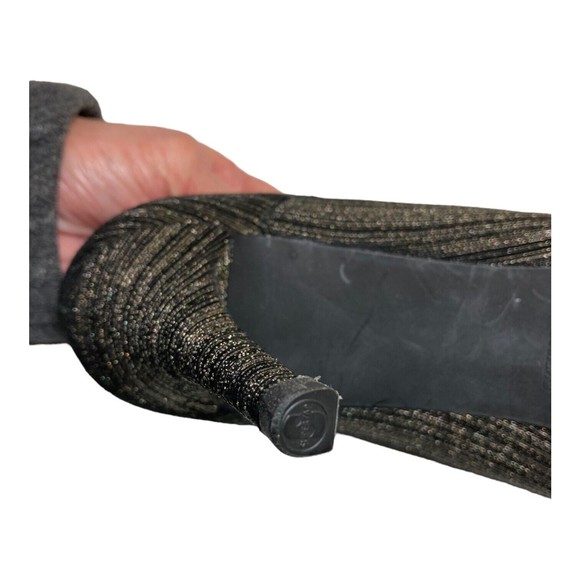 STUART WEITZMAN Black/Gold Metallic Stiletto Ankle Boots Booties Womens 9M EUC - Picture 11 of 13